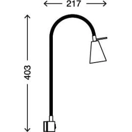 LED gaismeklis ar slēdzi vadā, GU10, 5W, 400lm, 3000K, 2080-01x