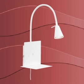LED gaismeklis ar plauktu un slēdzi, 1x GU10, 5W, 400lm, 2083-015, Briloner 