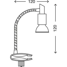 Spot LED gaismeklis "Simple" ar knaģi, GU10, 3W, 2877-012P