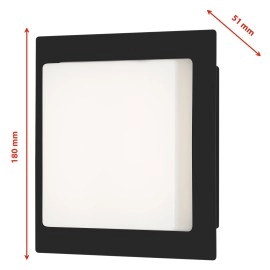 Āra sienas LED gaismeklis 9W, 900lm, IP44, 4000K, 3006-015 Briloner