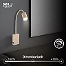 Uzlādējams LED lasīšanas gaismeklis Smooth, 2W, 150lm, 3000K, bēšs (Briloner 4067011)