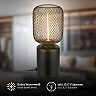 Galda lampa Rist ar metāla sietu, E27, 4W, 1800K, melna (Briloner 7583015)