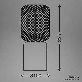 Galda lampa Rist ar metāla sietu, E27, 4W, 1800K, melna (Briloner 7583015)