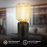 Galda lampa Rist ar metāla sietu, E27, 4W, 1800K, melna/zeltīta (Briloner 7583017)