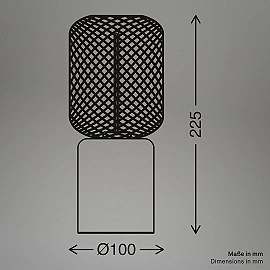Galda lampa Rist ar metāla sietu, E27, 4W, 1800K, melna/zeltīta (Briloner 7583017)