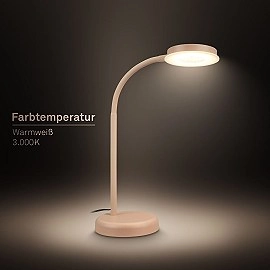 LED galda lampa darbam Megg, 8W, 800lm, 3000K, dimmējama, bēša (Briloner 7585011)