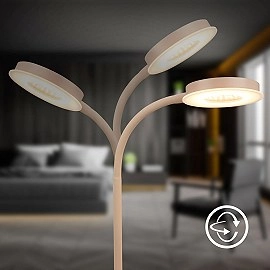 LED galda lampa darbam Megg, 8W, 800lm, 3000K, dimmējama, bēša (Briloner 7585011)