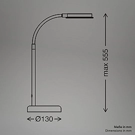 LED galda lampa darbam Megg, 8W, 800lm, 3000K, dimmējama, bēša (Briloner 7585011)