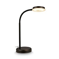 LED galda lampa darbam Megg, 8W, 800lm, 3000K, dimmējama, melna (Briloner 7585015)