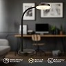 LED galda lampa darbam Megg, 8W, 800lm, 3000K, dimmējama, melna (Briloner 7585015)