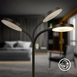 LED galda lampa darbam Megg, 8W, 800lm, 3000K, dimmējama, melna (Briloner 7585015)
