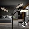 LED galda lampa darbam Megg, 8W, 800lm, 3000K, dimmējama, melna (Briloner 7585015)