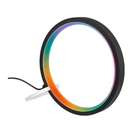 Briloner Ring Coloris RGBIC LED galda lampa melna, dimmējama, ar pulti