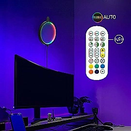 Ring Coloris RGBIC LED galda lampa ar pulti melna (Briloner 7666015)