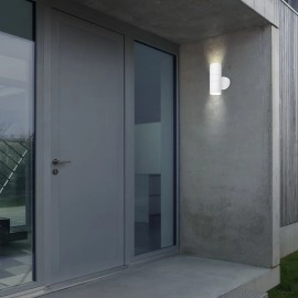 LED āra sienas lampa 16 cm, 2×GU10, IP54, balta