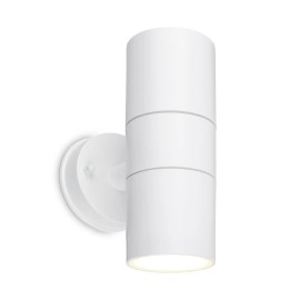 LED āra sienas lampa 16 cm, 2×GU10, IP54, balta LED āra sienas lampa 16 cm, 2×GU10, IP54, balta