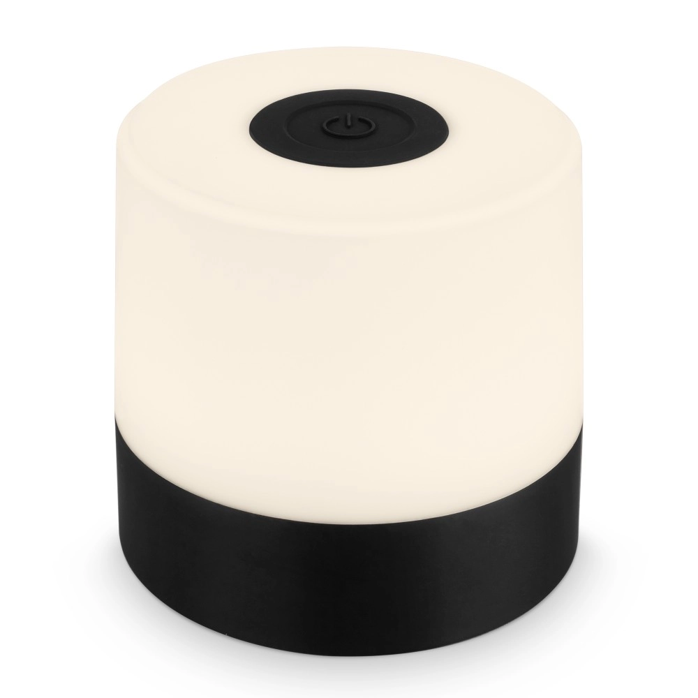 LED akumulatora galda lampa 7 cm, 2 W, 150 lm, IP44, melna