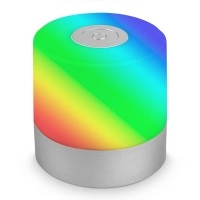 LED akumulatora galda lampa 7 cm, USB-C, 1,5 W, 100 lm, IP44, hroms (matēts)