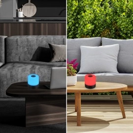 LED akumulatora galda lampa 7 cm, USB-C, 1,5 W, 100 lm, IP44, melna