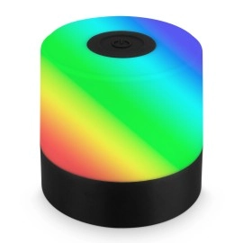 LED akumulatora galda lampa 7 cm, USB-C, 1,5 W, 100 lm, IP44, melna