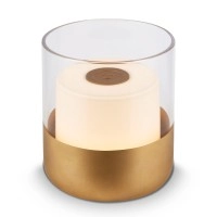 LED akumulatora galda lampa 10 cm, 2 W, 150 lm, IP44, zelta