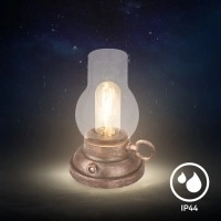 LED akumulatora galda lampa KANEA 10,5 cm, 1,5 W, 40 lm, 2700K, IP44, bronzas tonis (Briloner)