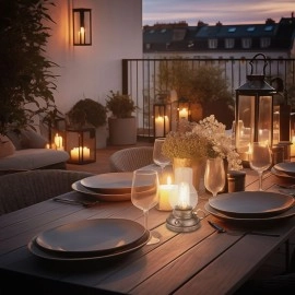 LED akumulatora galda lampa KANEA 10,5 cm, 1,5 W, 40 lm, 2700K, IP44, bronzas tonis (Briloner)