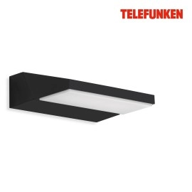 Telefunken LED āra sienas lampa 17,2 cm, 10W, 1200 lm, IP44, melna