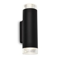 Āra sienas lampa 19,5 cm, 2x GU10, 4,7W, 400lm, melna