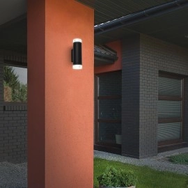 Āra sienas lampa 19,5 cm, 2x GU10, 4,7W, 400lm, melna