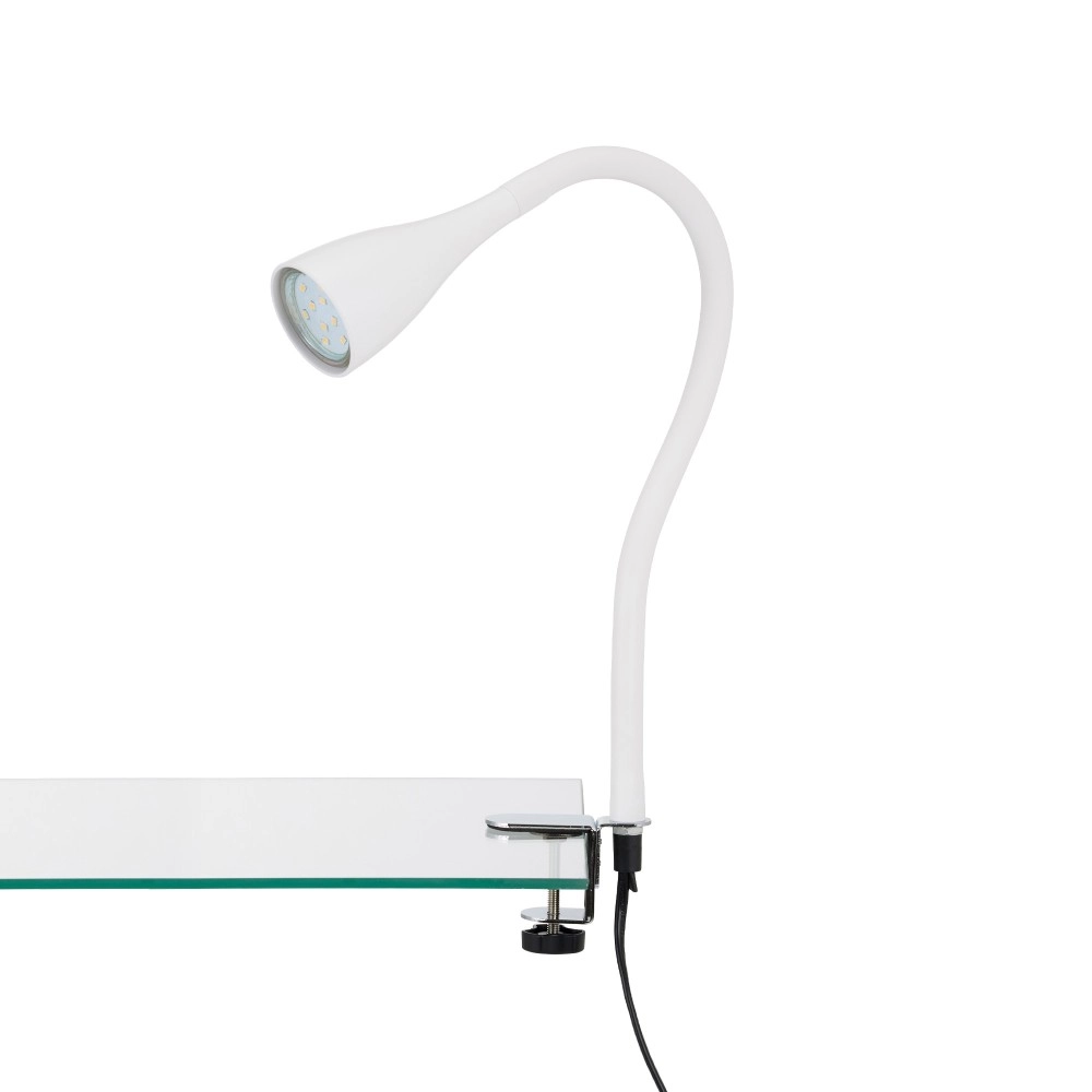 Elastīga skavas lampa ELASTI 60 cm, 1×GU10 (3 W, 250 lm), 3000K, IP20, balta (Briloner)