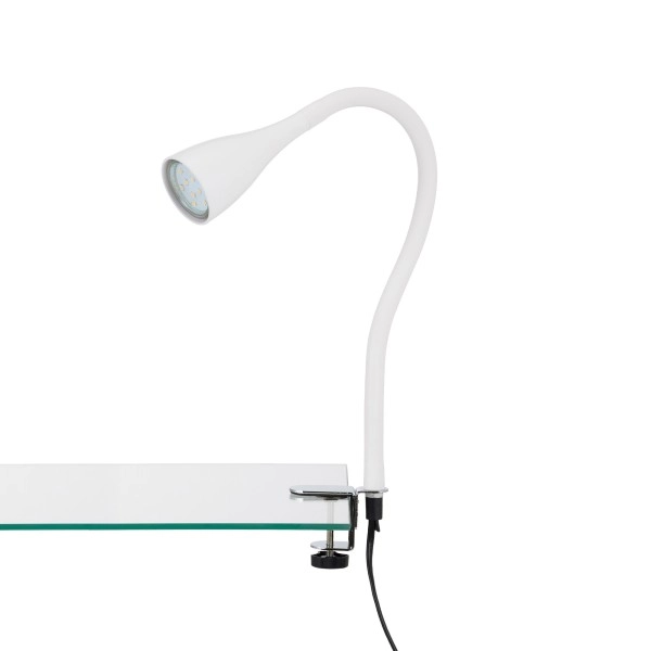 Elastīga skavas lampa ELASTI 60 cm, 1×GU10 (3 W, 250 lm), 3000K, IP20, balta (Briloner)