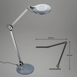 CCT LED rakstāmgalda lampa, Ø20 cm, 9 W, 930 lm, antracīts (Briloner)
