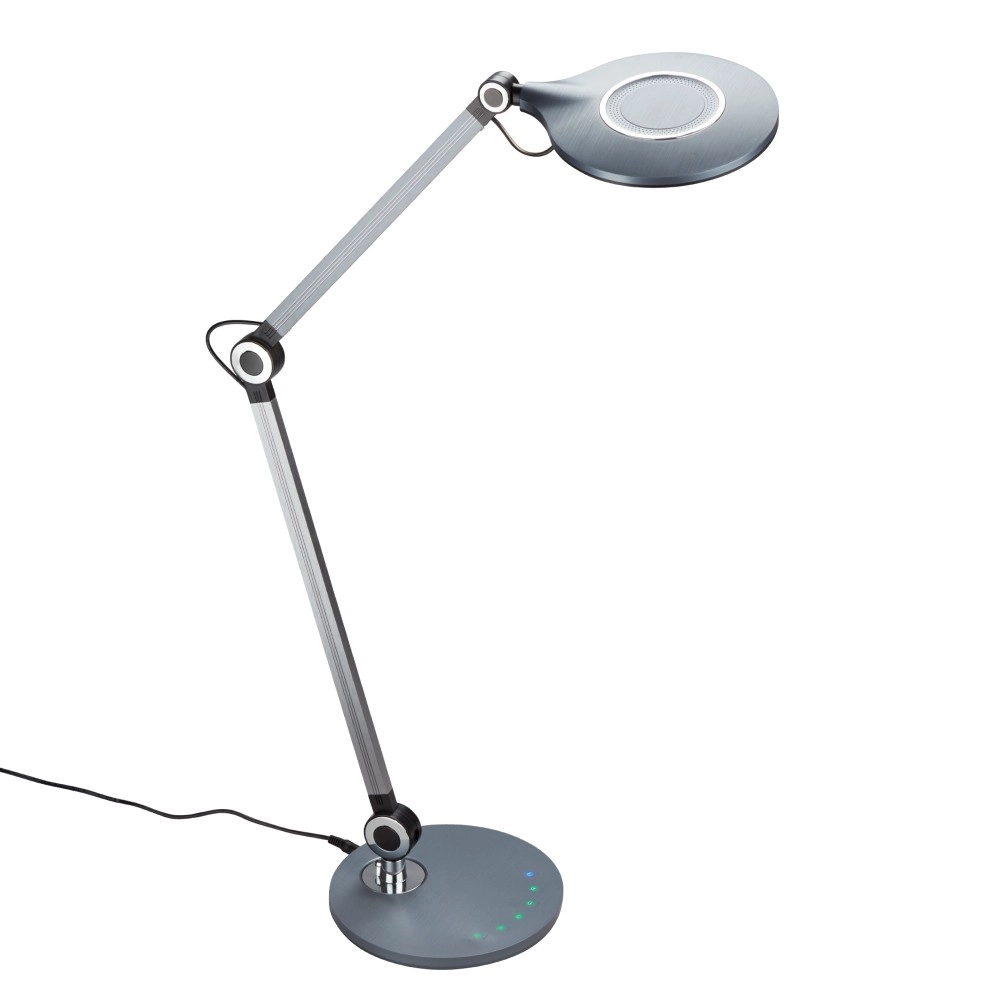 CCT LED rakstāmgalda lampa, Ø20 cm, 9 W, 930 lm, antracīts (Briloner)