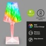 LED RGB akumulatora galda lampa 25,5 cm, 2,3 W, 65 lm, IP20, caurspīdīga (Briloner)