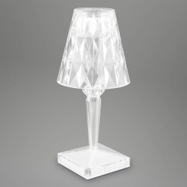 LED RGB akumulatora galda lampa 25,5 cm, 2,3 W, 65 lm, IP20, caurspīdīga (Briloner)