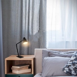 Galda lampa 43 cm, 1×E27 max. 10 W, melna (Briloner 7467015)