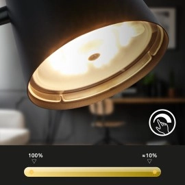 Akumulatora LED galda lampa BIWO 385×130×230 mm 5,5W 500lm 2700K melna (Briloner)