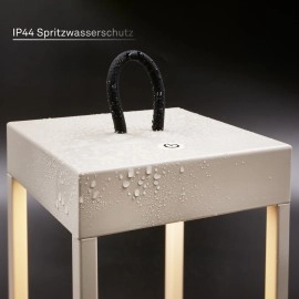 LED akumulatora laterna LUCA 13x31,5 cm, 5 W, 450 lm, IP44, bēša