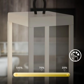 LED akumulatora laterna LUCA 13x31,5 cm, 5 W, 450 lm, IP44, bēša