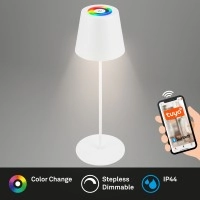 Smart LED akumulatora galda lampa Coloris 10,5×36 cm, 3,5 W, 280 lm, IP44, balta