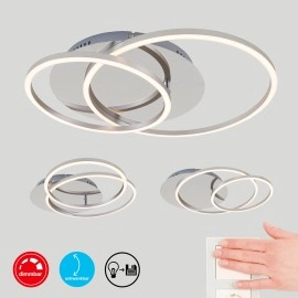 LED griestu gaismeklis Frame 51,5×39,5 cm 36W 4100lm 3000K alumīnija hroms Briloner