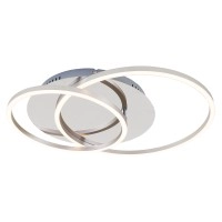 LED griestu gaismeklis Frame 51,5×39,5 cm 36W 4100lm 3000K alumīnija hroms Briloner