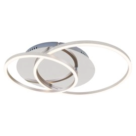 LED griestu gaismeklis Frame 51,5×39,5 cm 36W 4100lm 3000K alumīnija hroms Briloner