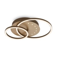 LED griestu lampa 40x30 cm, 26 W, 2550 lm, IP20, brūni zelta