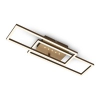 LED griestu lampa FRAME DOT 56 cm, 30 W, 2850 lm, IP20, brūni zeltīta (Briloner)