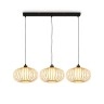Nokarena griestu lampa 120 cm, 3×E27, max 10W, bambuss koka tonis (Briloner)