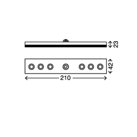 Mobilais gaismeklis "LERO", 6xLED, 0.48W, ar kustību sensoru - 2268-061
