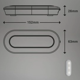 Briloner ROW spiežamais LED gaismeklis, 0.4W, 68lm, 6500K, 2280-014