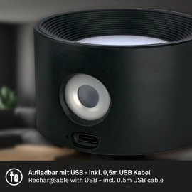 TARI sienas lampa, uzlīmējama magnētiska, 3W, 210lm, melna